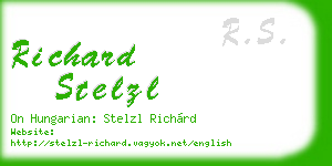 richard stelzl business card